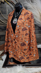 Baha Ranch Cowboy Things Womens Western Blazer