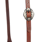 WD-SEHO-18 Heavy Oil Harness Leather Double Flower Buckle Single Ear Headstall