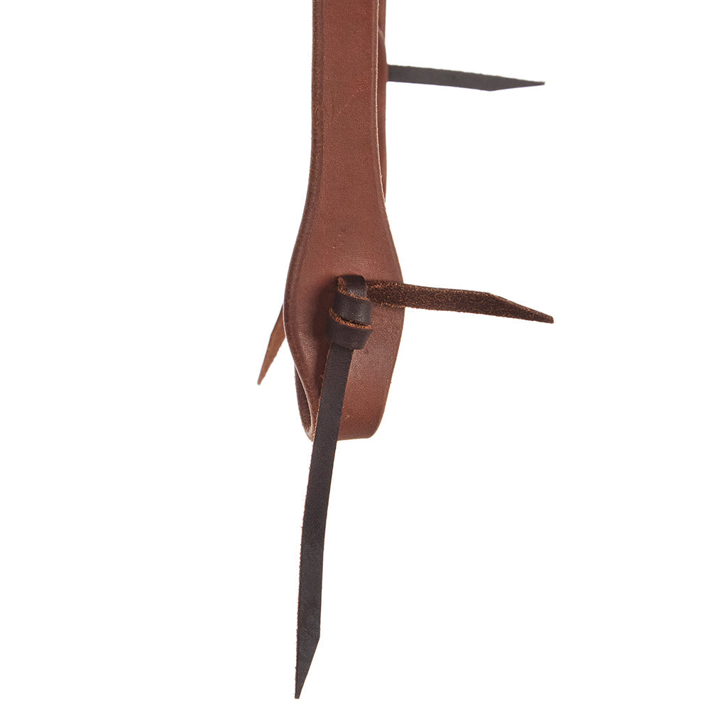 WD-SLEHO-18 Heavy Oil Harness Leather Double Flower Buckle Slit Ear Headstall
