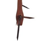 WD-SLEHO-27 Heavy Oil Harness Leather Diamond Floral Single Buckle Slit Ear Headstall