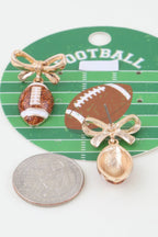 Game Day Coquette Football Earrings