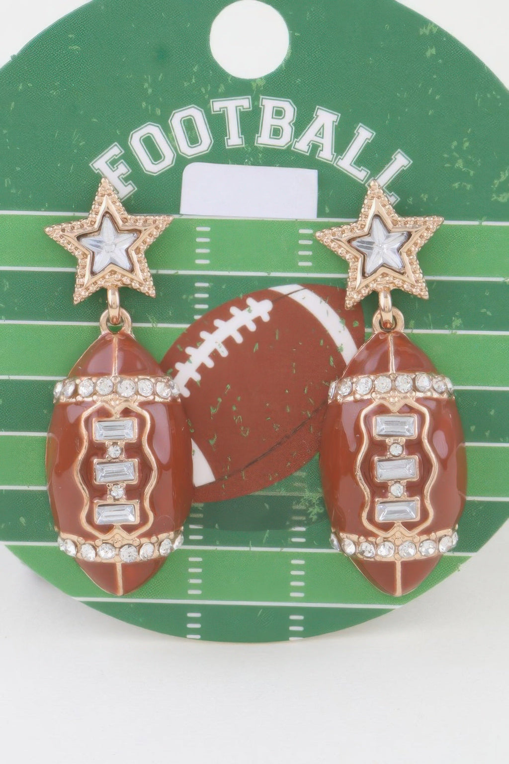 Game Day Glam Football Earrings
