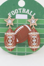 Game Day Glam Football Earrings