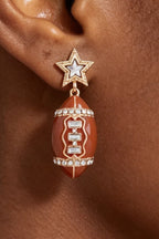 Game Day Glam Football Earrings