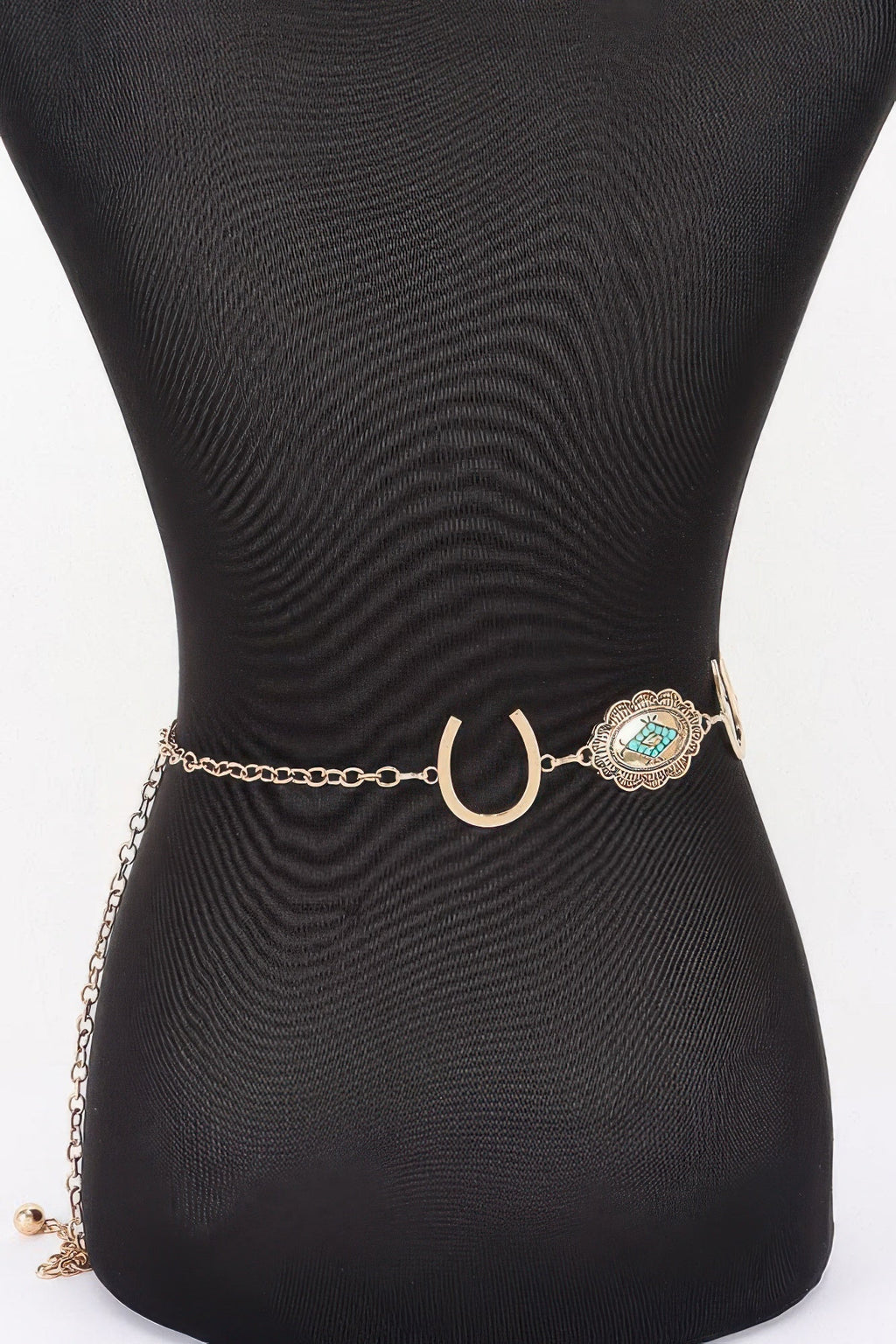 Western Horseshoe Concho Chain Belt