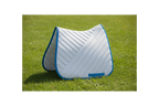Premium Quality Cotton White Jumping Saddle Pad, Ear Bonnet & Horse Boot Set
