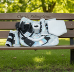 Holographic Dressage Horse Saddle Pad, Ear Bonnet & Horse Boot Set, Breathable, Shock Absorbing Equestrian Gear