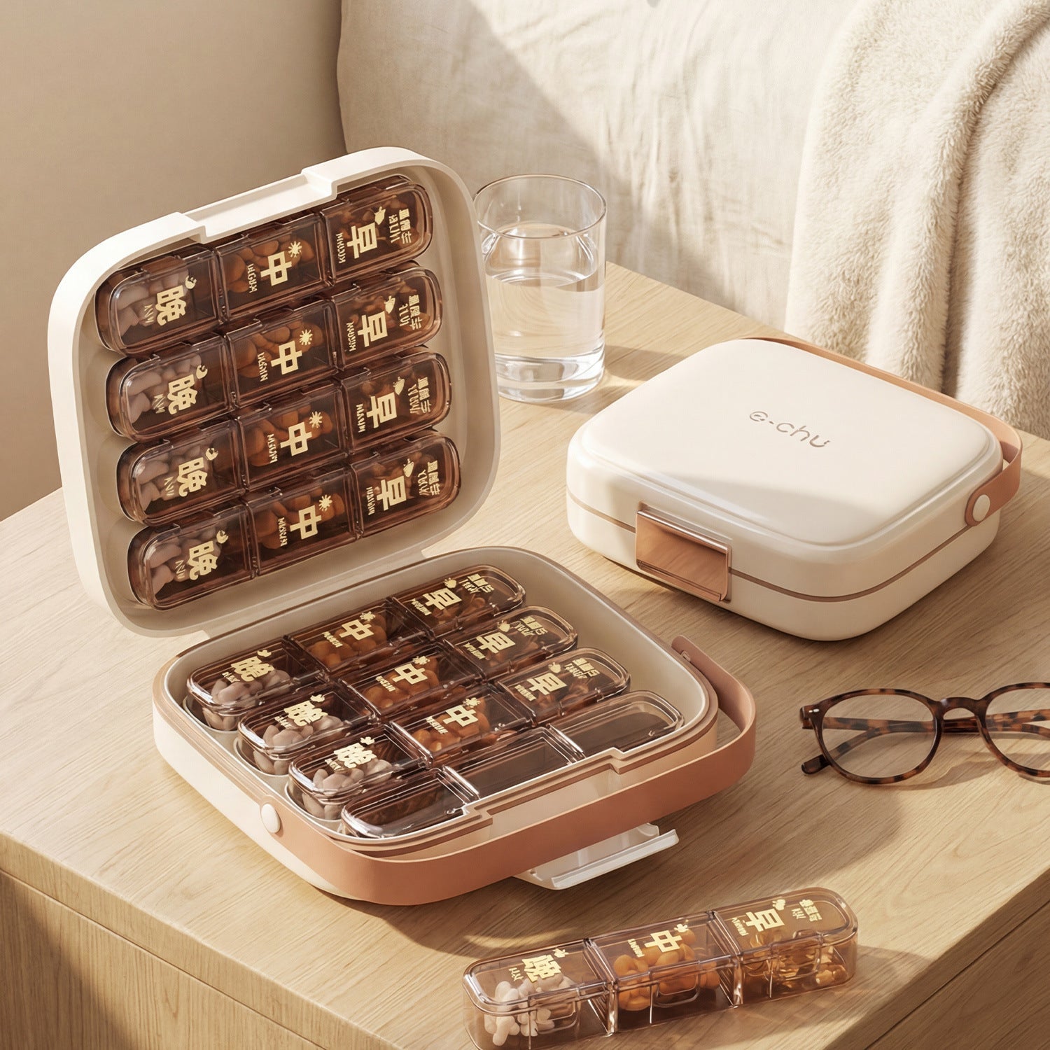 Airtight Storage Box For Health Supplements And Medications