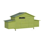 70" Large Wooden Chicken Coop with 2 Nesting Boxes and Waterproof Roof
