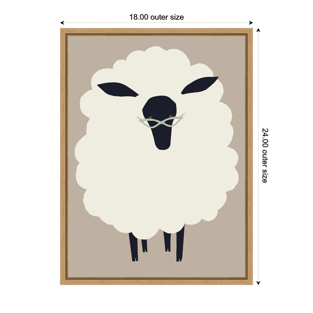 Sylvie Farm Sheep Framed Canvas by Hannah Beisang