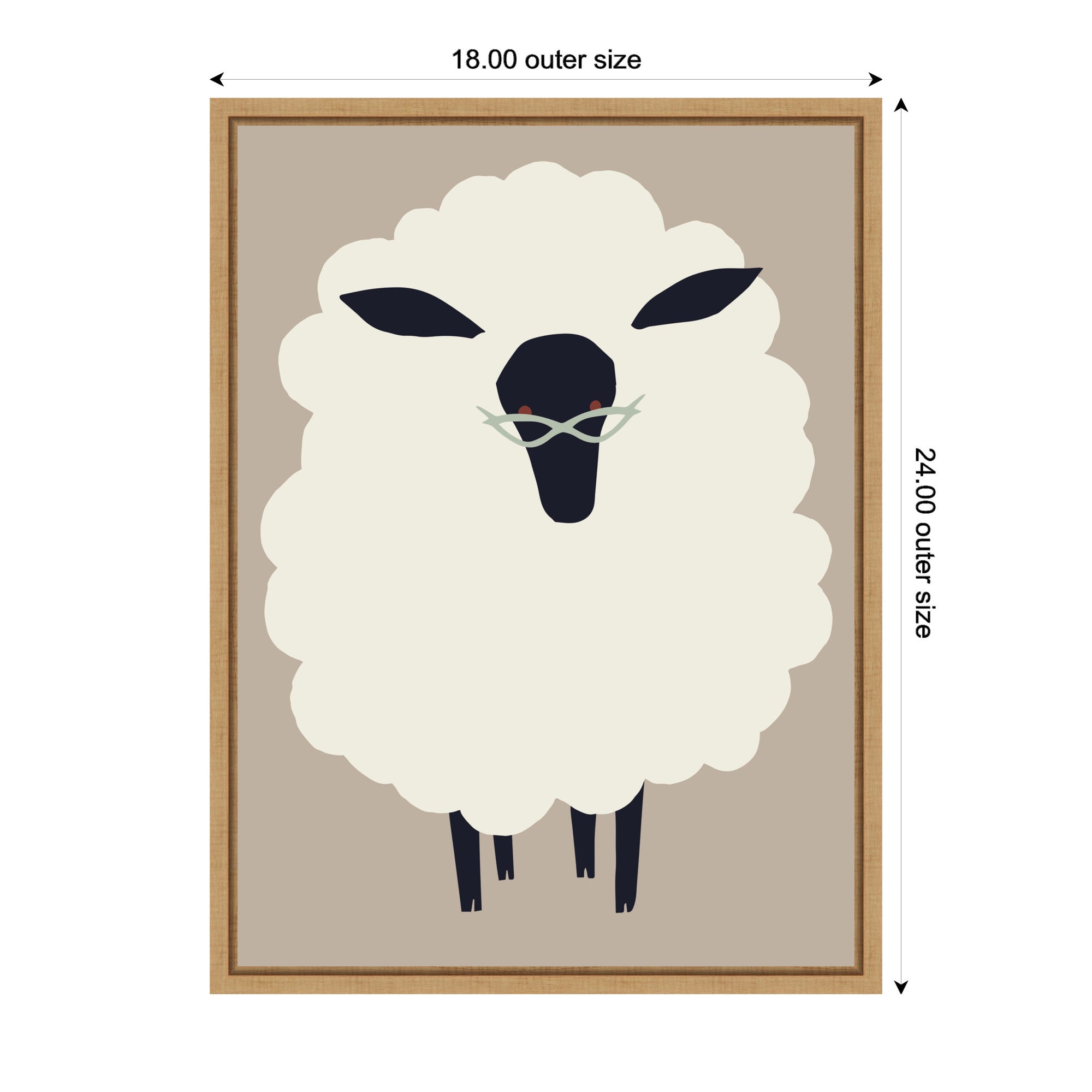 Sylvie Farm Sheep Framed Canvas by Hannah Beisang