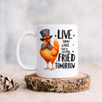 Funny Chicken Mug - Ceramic Coffee Cup With Playful Chicken Design & Humor