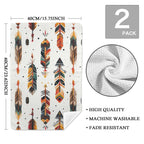 Baha Ranch Southwestern Feathers Set of 2 Dish Towels Made in America