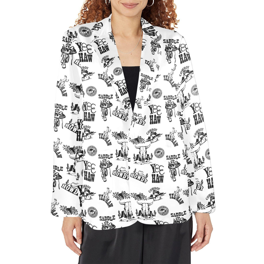 Baha Ranch Cowboy Print Women's Western Blazer