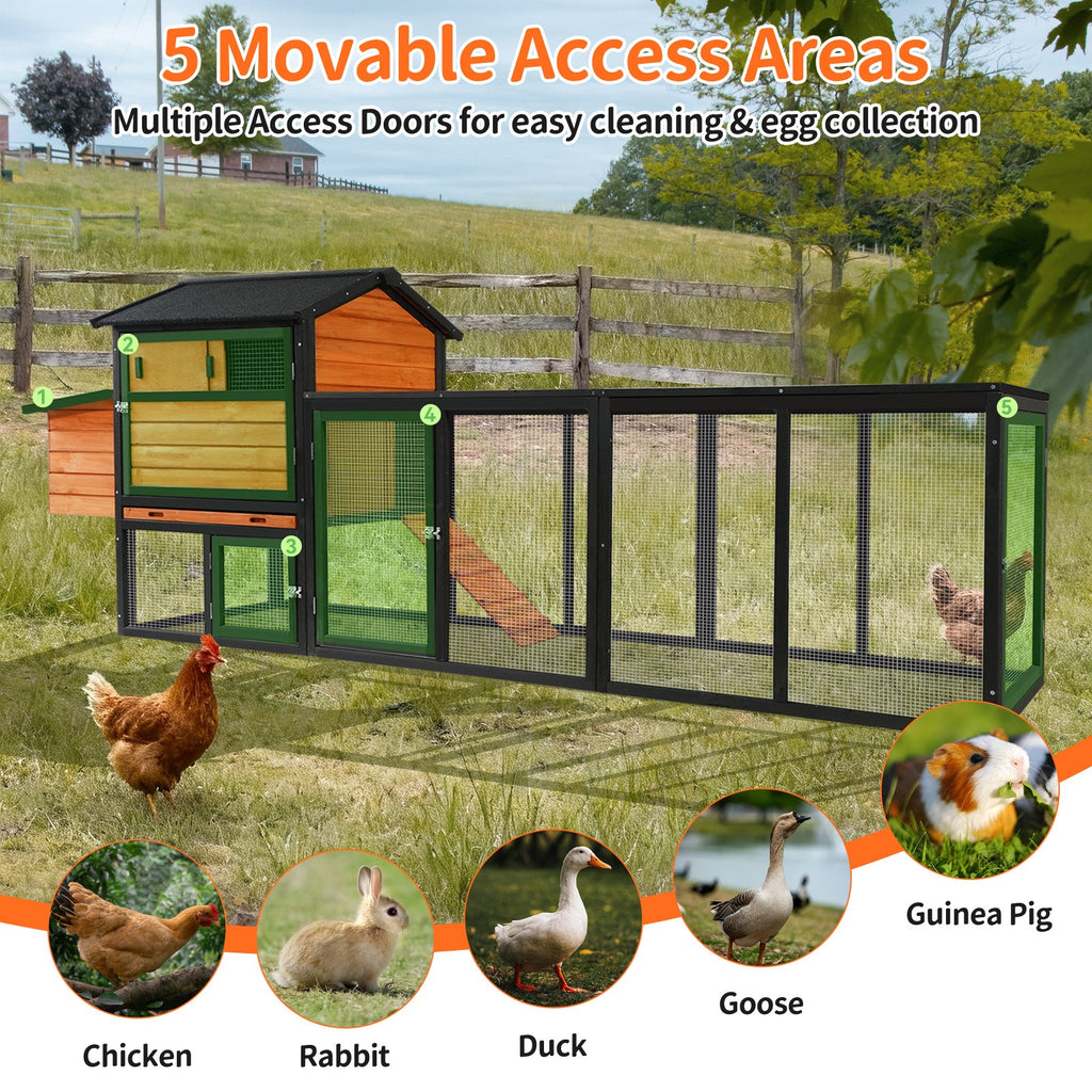 Brown & Black Wooden Chicken Coop