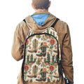 Baha Ranch Floral Boots Cactus Backpack