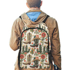 Baha Ranch Floral Boots Cactus Backpack