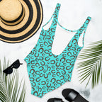 Baha Ranch Yeehaw Turquoise Horseshoe One-Piece Swimsuit