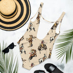 Baha Ranch Yeehaw Vintage Cowgirl One-Piece Swimsuit
