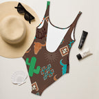 Baha Ranch Yeehaw Bullhead Cactus One-Piece Swimsuit
