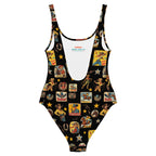 Baha Ranch Yeehaw Vintage Cowgirl Collage One-Piece Swimsuit