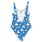 Baha Ranch Yeehaw Blue Rodeo Cowboy One-Piece Swimsuit