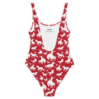 Baha Ranch Yeehaw Red Rodeo Cowboy One-Piece Swimsuit