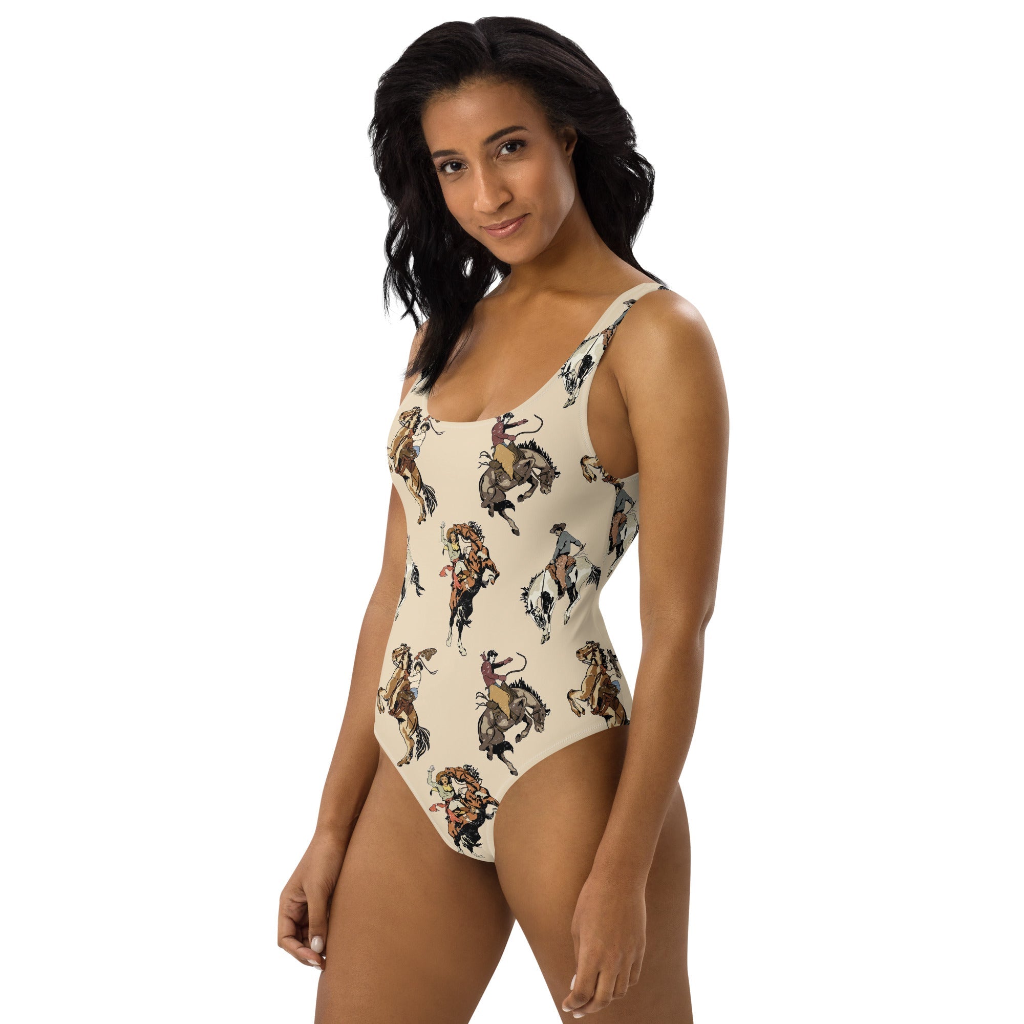 Baha Ranch Yeehaw Vintage Cowgirl One-Piece Swimsuit