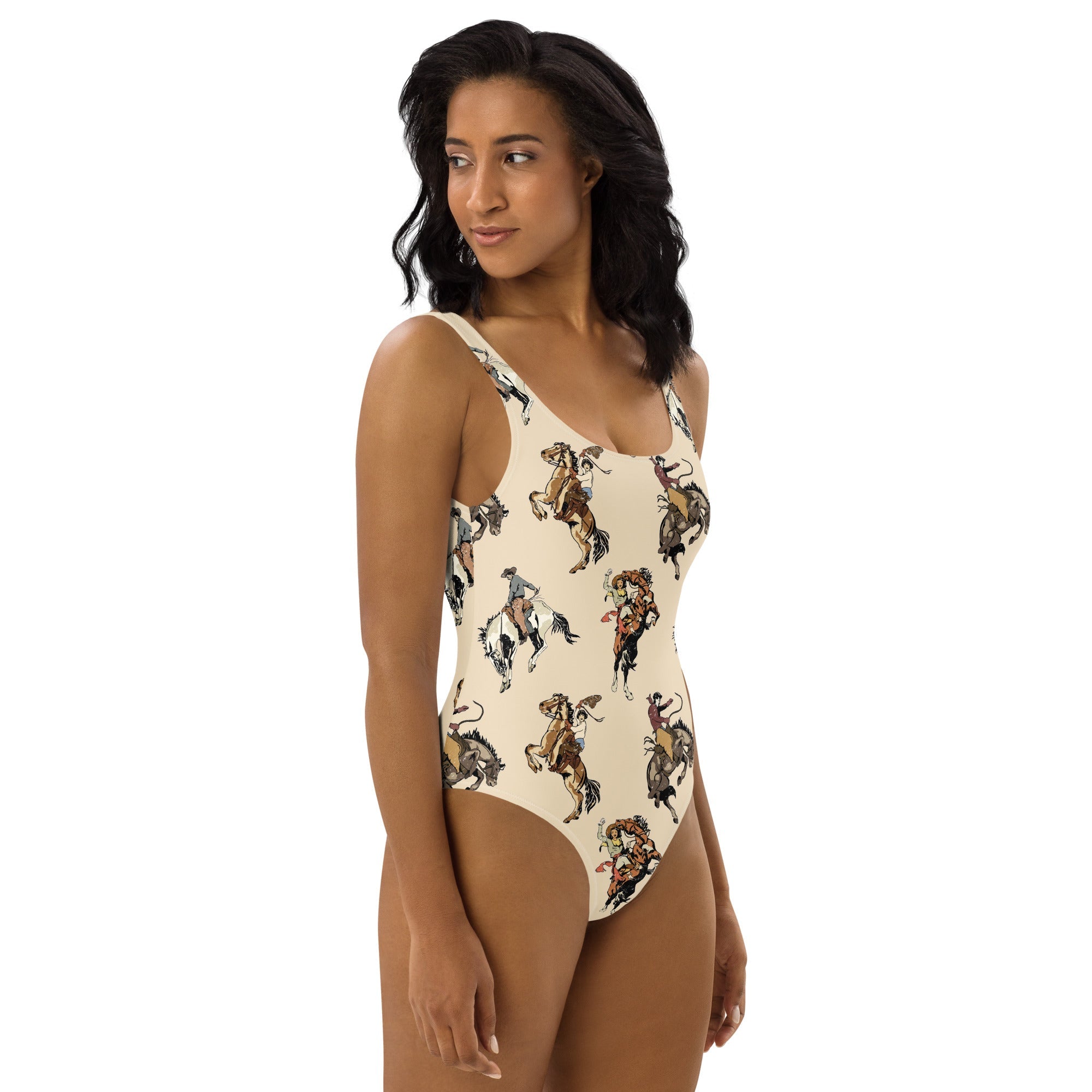 Baha Ranch Yeehaw Vintage Cowgirl One-Piece Swimsuit