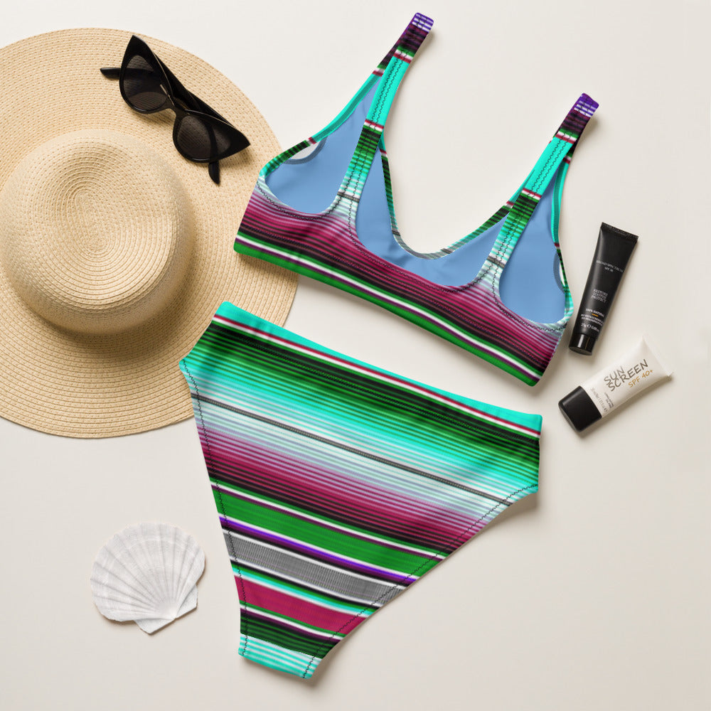 Baha Ranch Yeehaw Aqua Serape Bikini