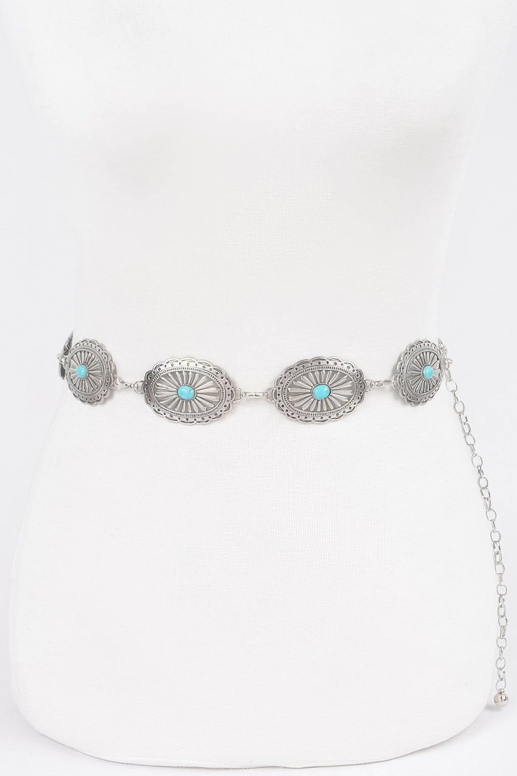 Western Style Metal Chain Belt