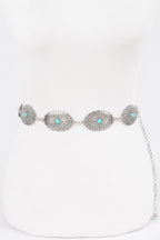 Western Style Metal Chain Belt