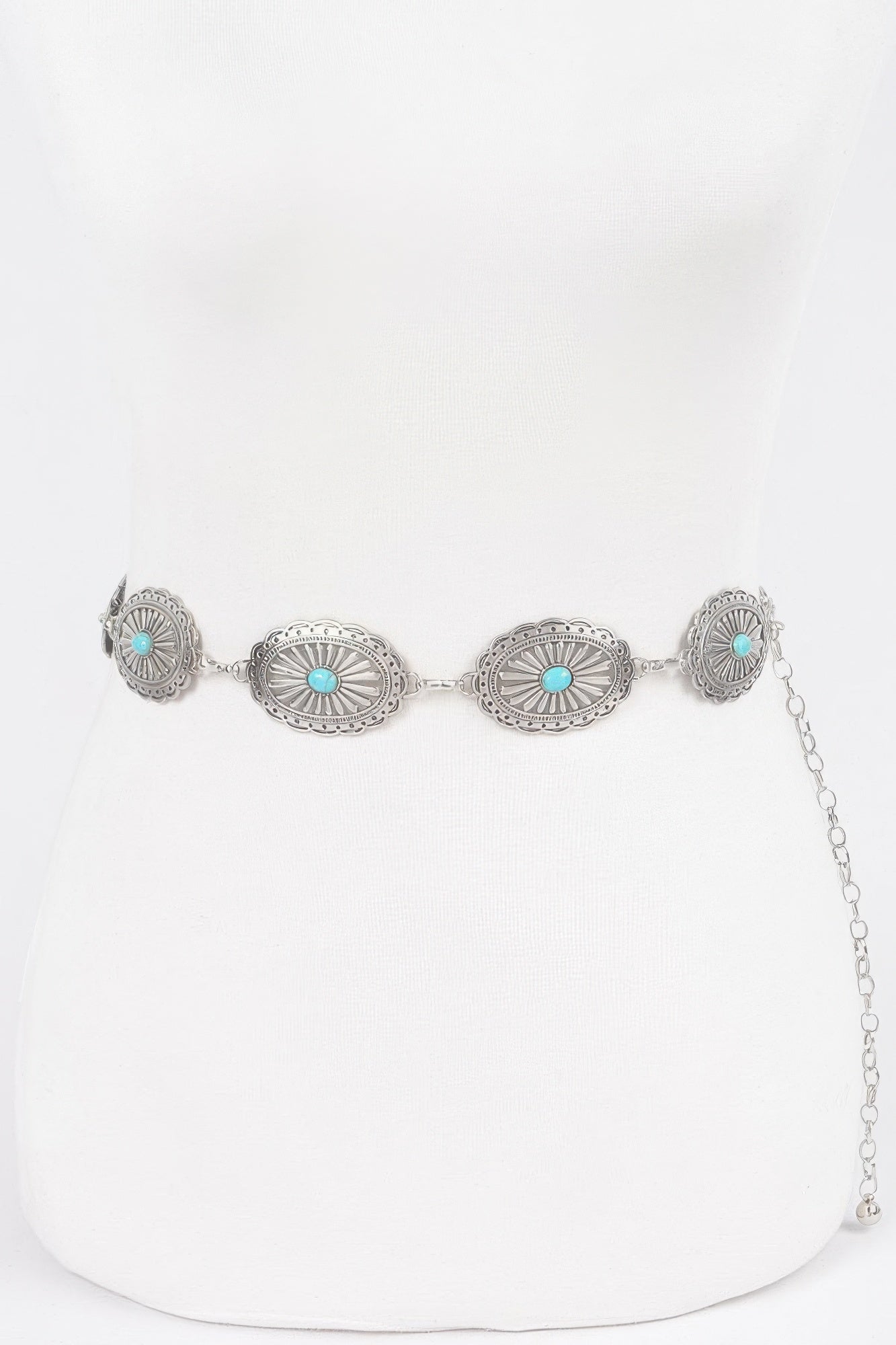 Western Style Metal Chain Belt