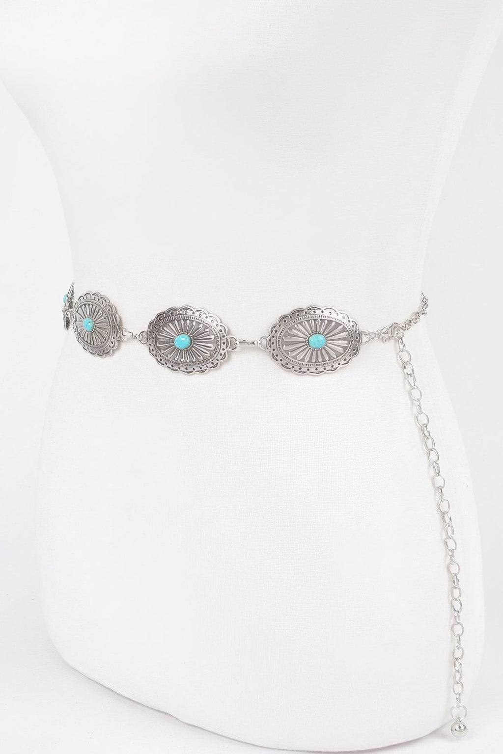 Western Style Metal Chain Belt