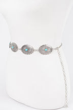 Western Style Metal Chain Belt