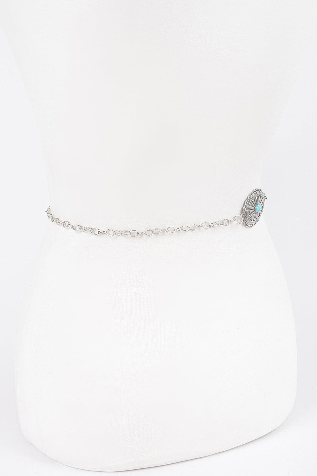 Western Style Metal Chain Belt