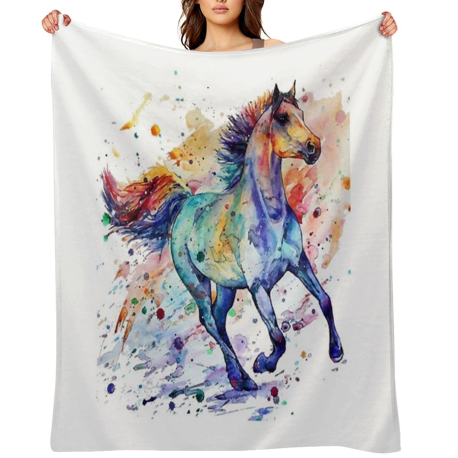Horse Art Throw Blanket