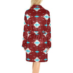 Baha Ranch Burgundy Aztec Women's Western Bath Robe