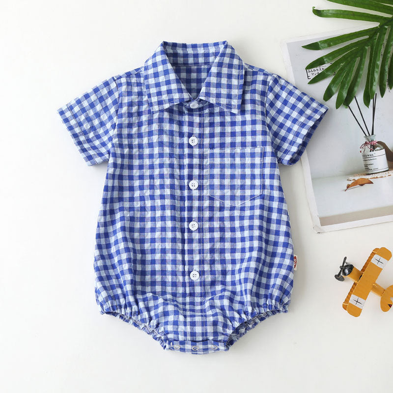 Short-sleeved Hip-covering Baby Onesie