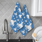 Baha Ranch Blue Rodeo Cowboy Set of 2 Dish Towels Made in America