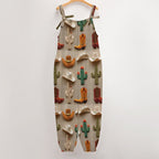 Baha Ranch Cactus Boots Hat Western Overalls Jumpsuit