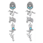 Western Style Turquoise Accent Earrings