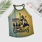 Baha Ranch Cowboys Print Women's Western Tank Top