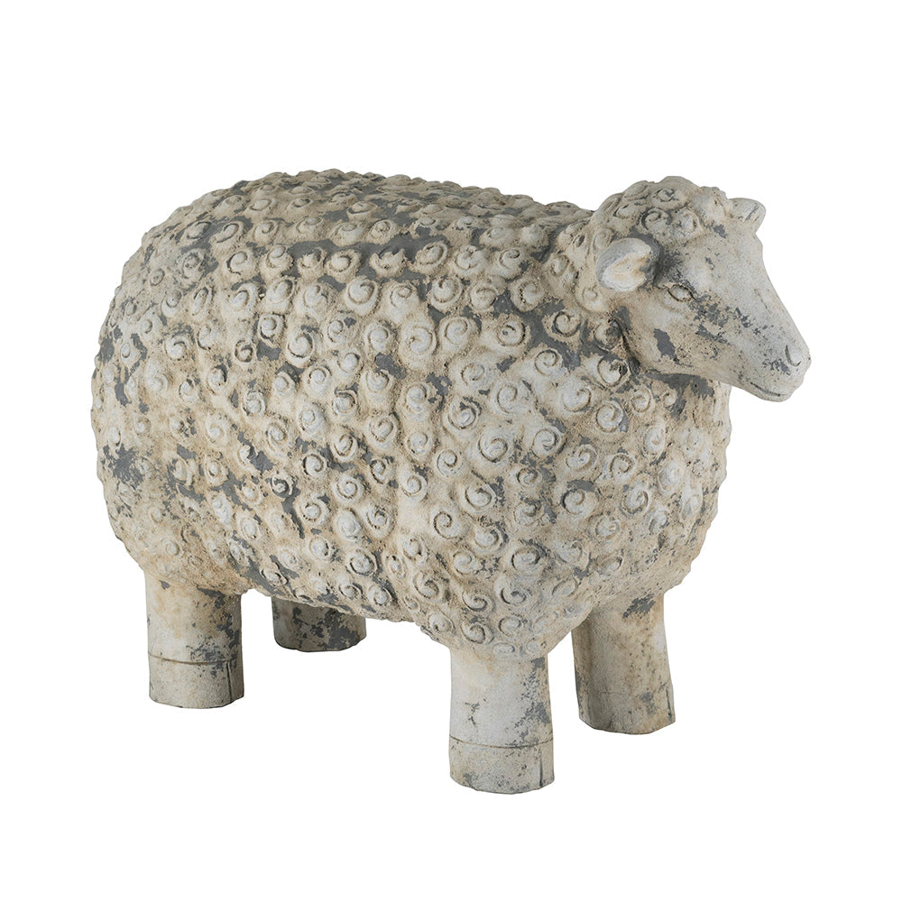 Magnesium Sheep Figurine with Weathered Finish