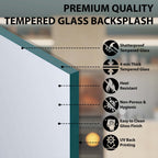 Sunny Roosters – Tempered Glass Backsplash | Farmhouse Chicken & Sunflower Backsplash