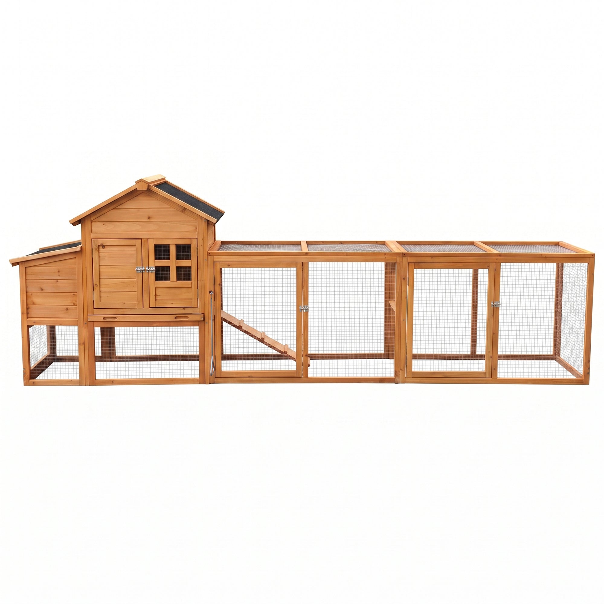 Large Chicken Coop with Nest Box and Run