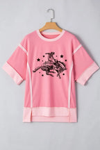 Rodeo Graphic Casual Loose Fit T-Shirt