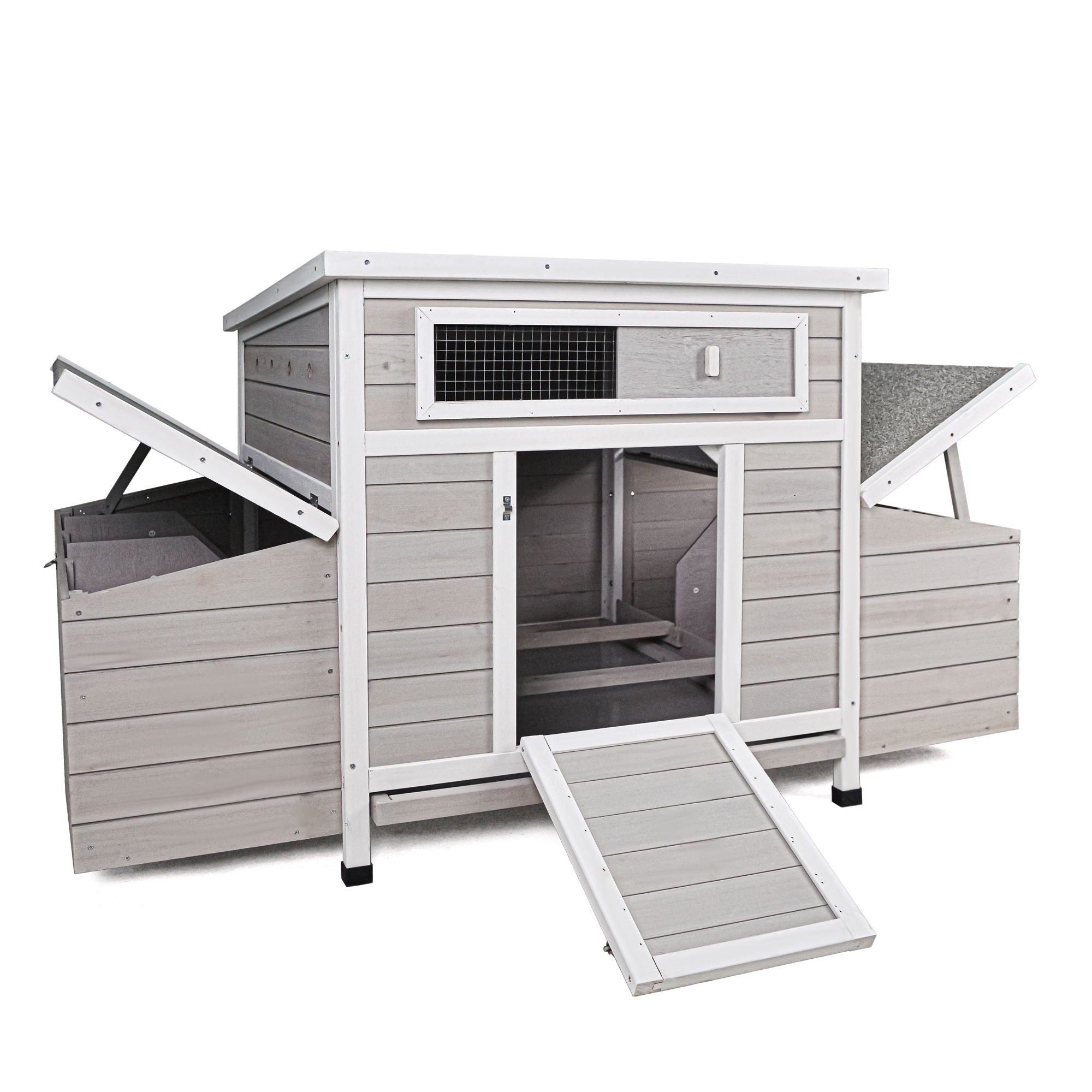 Large Chicken Coop Outdoor Hen House & Dual Nesting Boxes