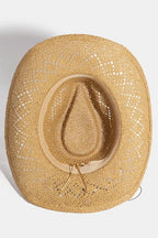 Turquoise and Shell Star Beads Strap Western Straw Hat