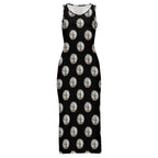 Baha Ranch Silver Concho Slit Maxi Dress